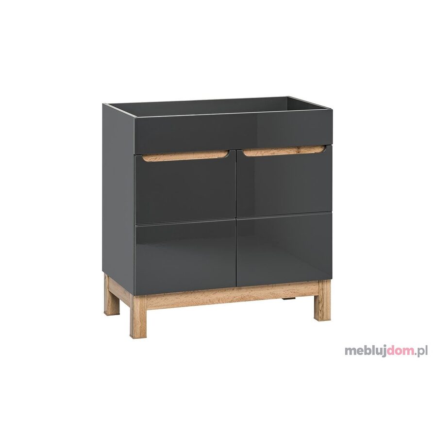 Szafka łazienkowa BALI GREY 821 pod umywalkę 80 2D