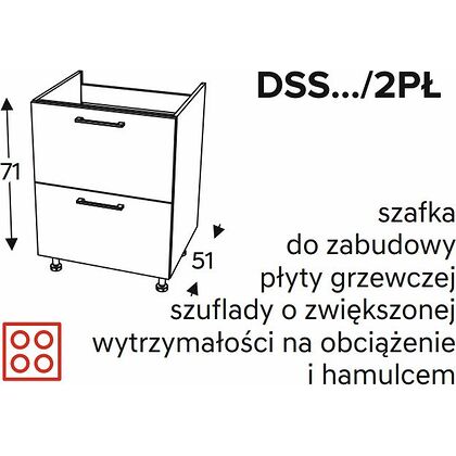 Szafka dolna KAMMONO CLASSIC DSS 2PŁ