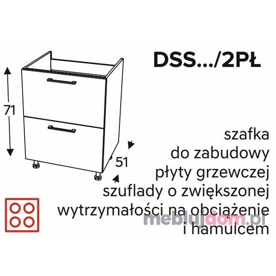 Szafka dolna KAMMONO CLASSIC DSS 2PŁ