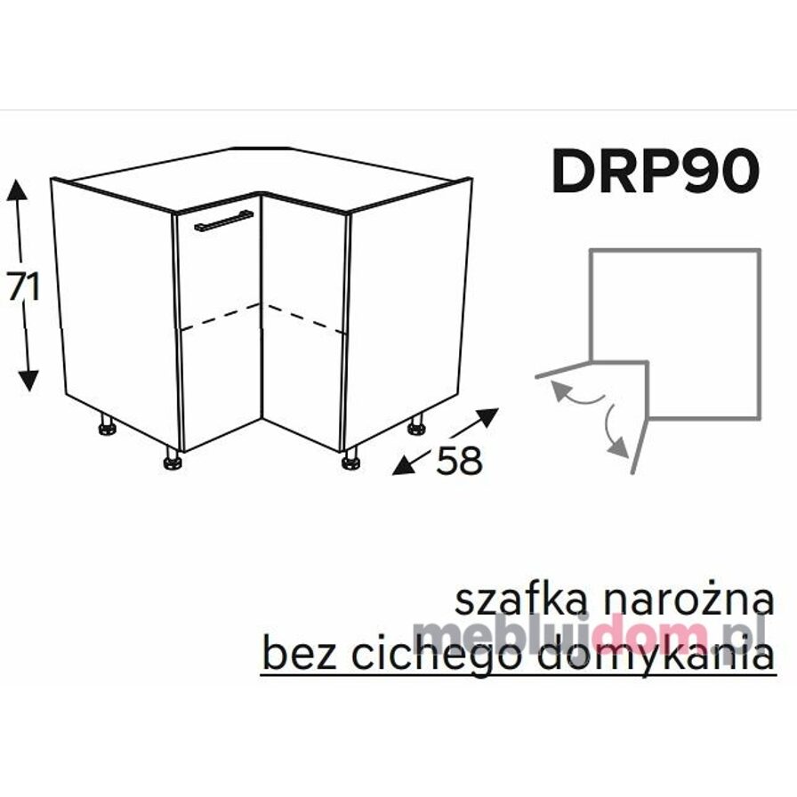 Szafka dolna KAMMONO CLASSIC DRP90 narożna