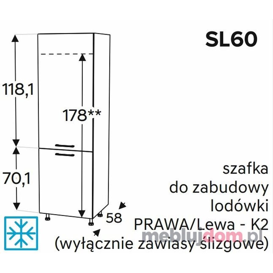 Szafka dolna KAMMONO CLASSIC SL60