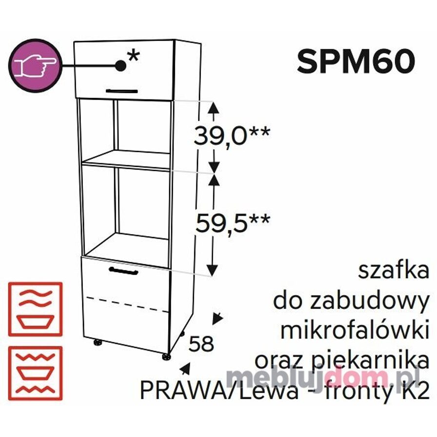 Szafka dolna KAMMONO CLASSIC SPM60