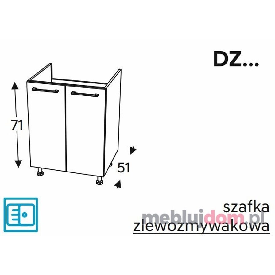 Szafka dolna KAMMONO CLASSIC DZ zlewozmywakowa