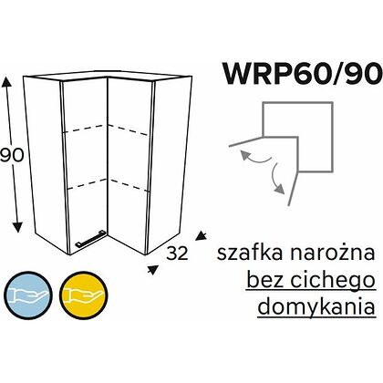 Szafka górna KAMMONO CLASSIC WRP60 90