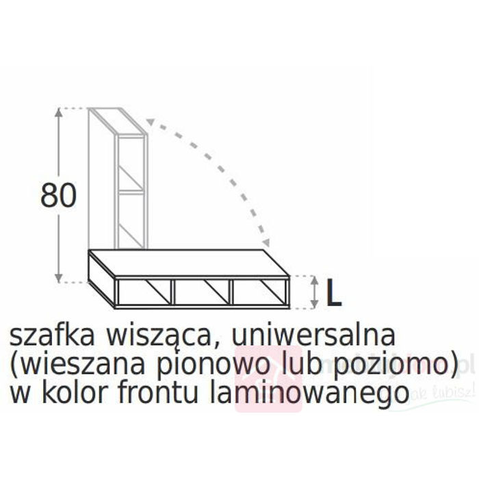 Szafka górna kończąca DXL WB UNI18/800