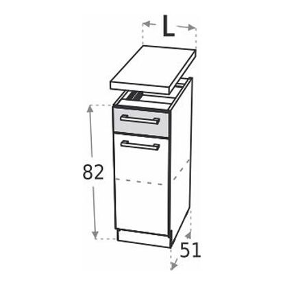 Szafka dolna DUO DS/1 mniejsza