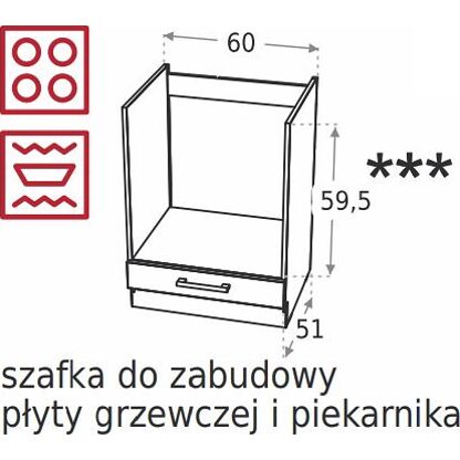 Szafka dolna DUO DP6 (do zabudowy piekarnika)