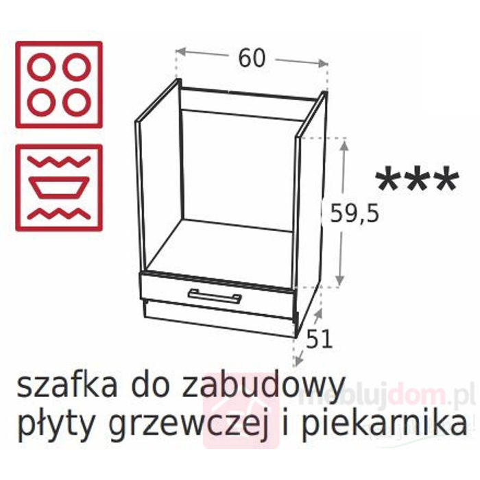 Szafka dolna DUO DP6 (do zabudowy piekarnika)