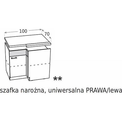 Szafka dolna narożna DUO DRP10X7