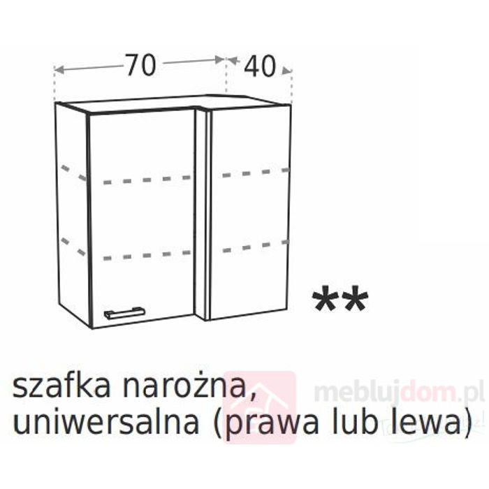 Szafka górna narożna DUO WRP7X4