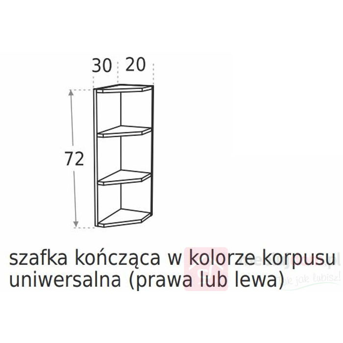 Szafka górna kończąca DUO WK2