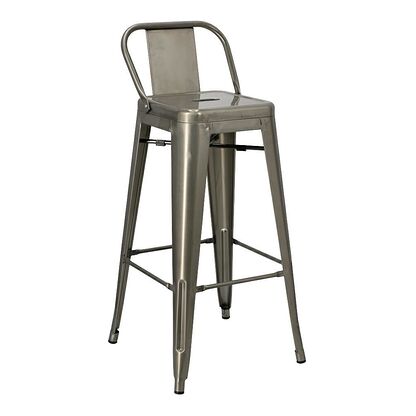 Hoker Paris short back 75 cm metaliczny