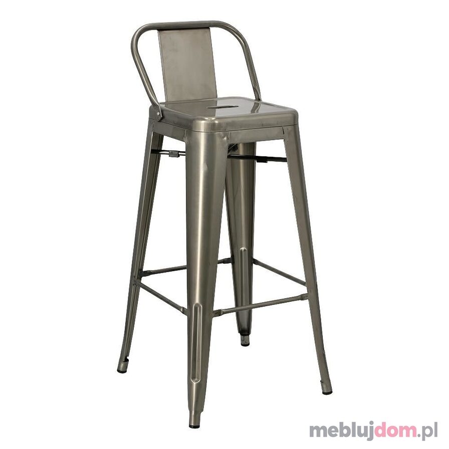 Hoker Paris short back 75 cm metaliczny