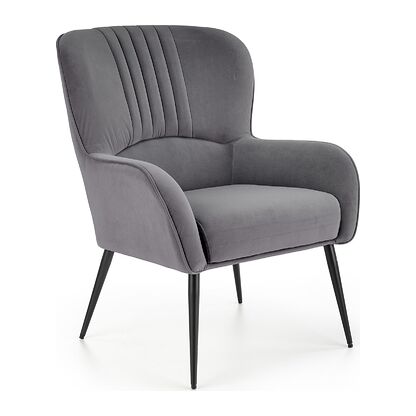 Fotel VERDON Velvet Halmar Szary