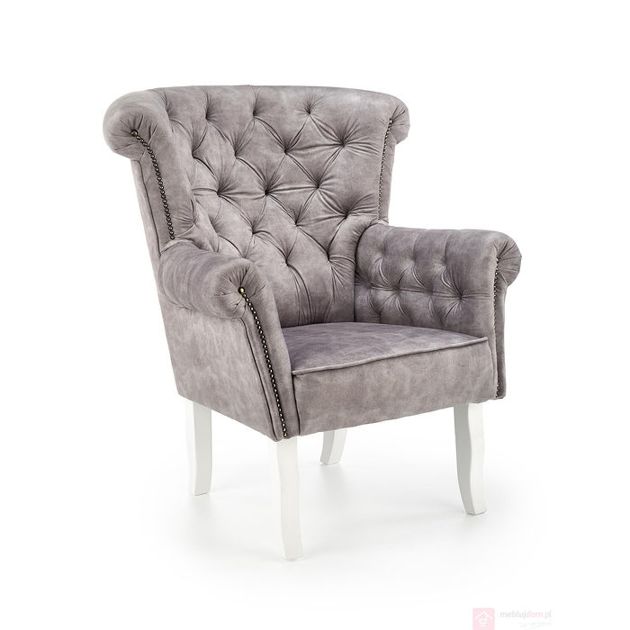 Fotel ITALO Velvet Halmar szary