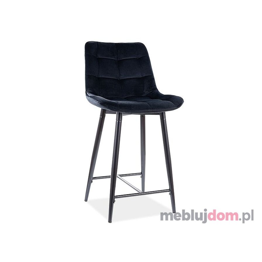 Półhoker welurowy CHIC H-2 VELVET Signal Czarny