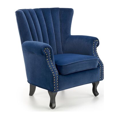 Fotel TITAN Velvet Halmar Granatowy