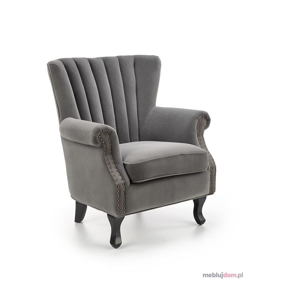 Fotel TITAN Velvet Halmar Szary