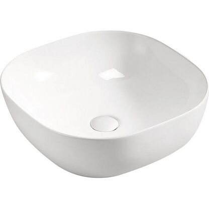Umywalka nablatowa, ceramiczna SMILE WHITE 40 cm