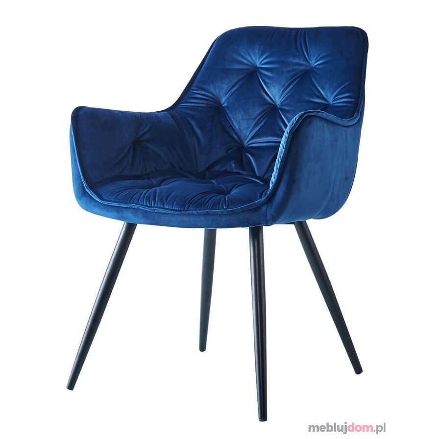Krzesło HF-058 Velvet Niebieskie