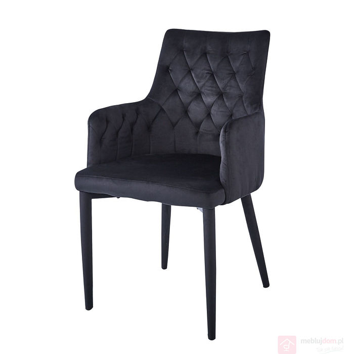 Krzesło MC-02-2 Velvet Czarne
