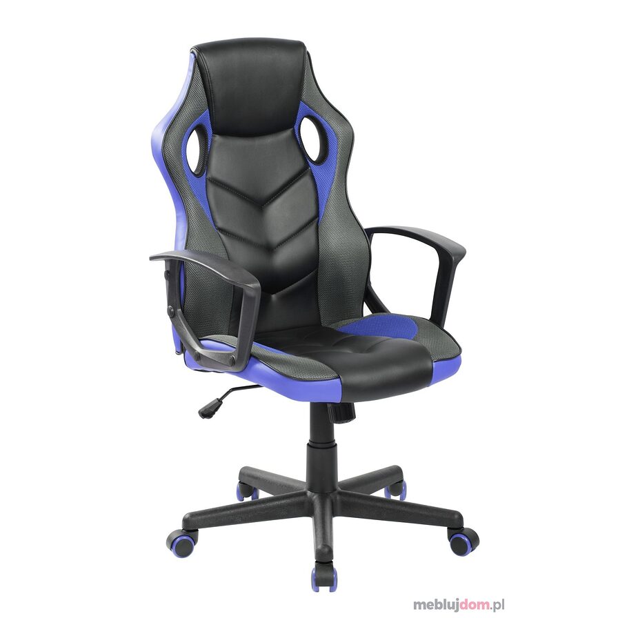 Fotel obrotowy QZY-2M czarno-niebieskie
