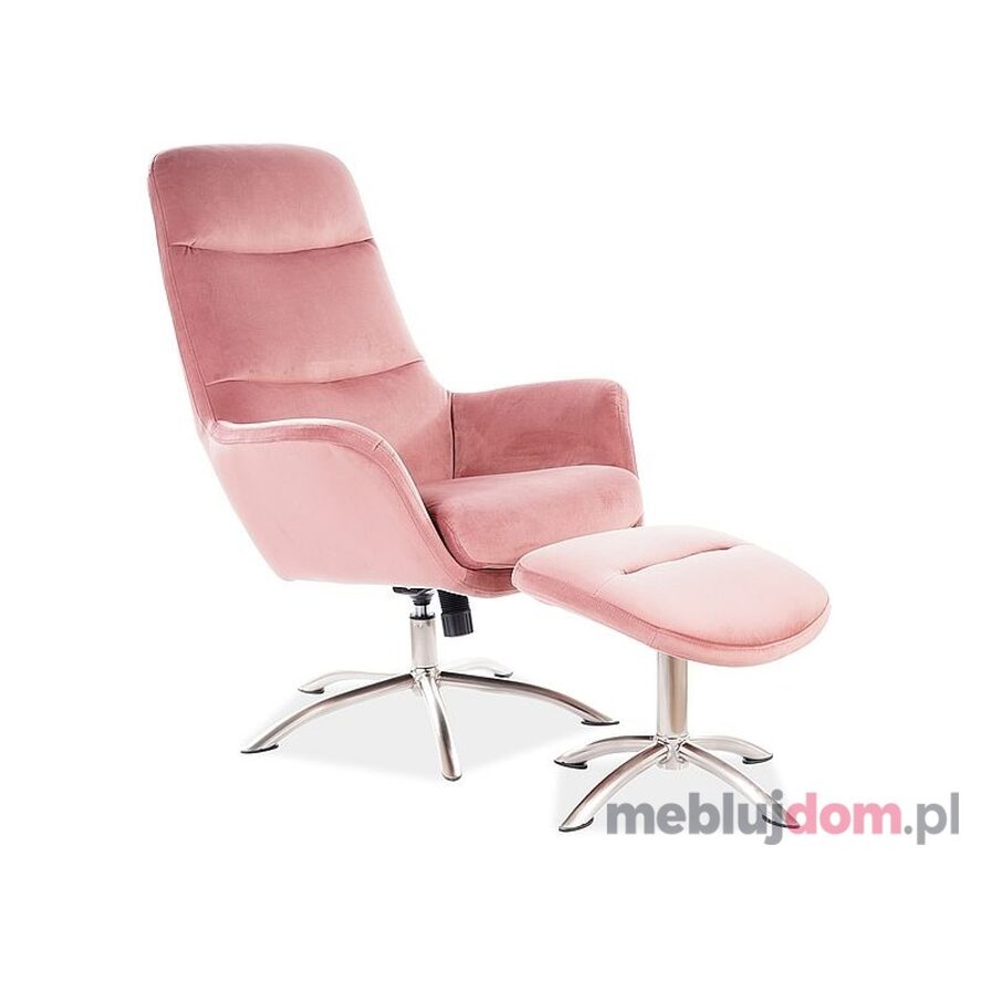 Fotel NIXON VELVET Signal Antyczny Róż