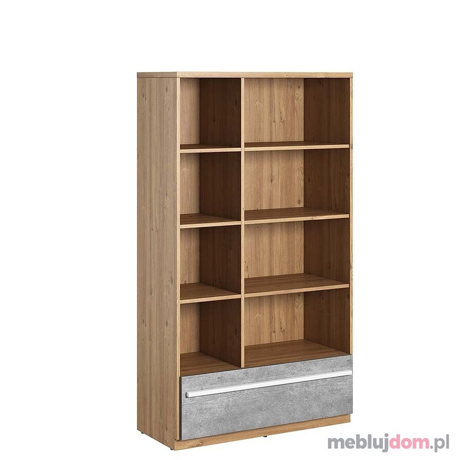 Regał PLANO PN-03 Szary z Dębem
