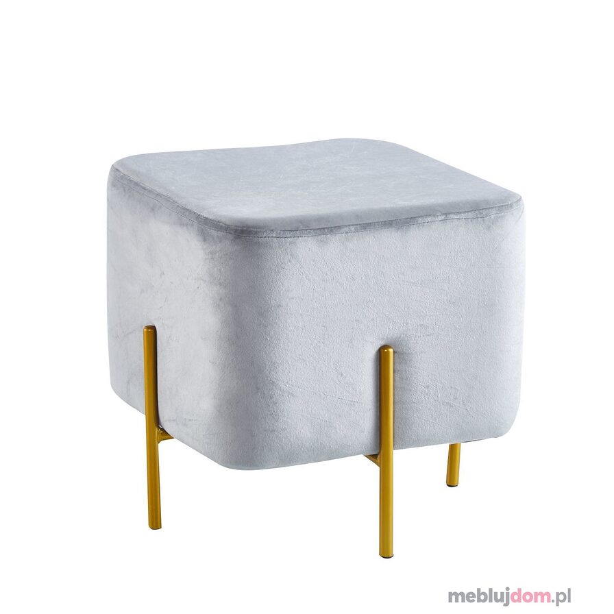 Pufa velvet P2-FX szary