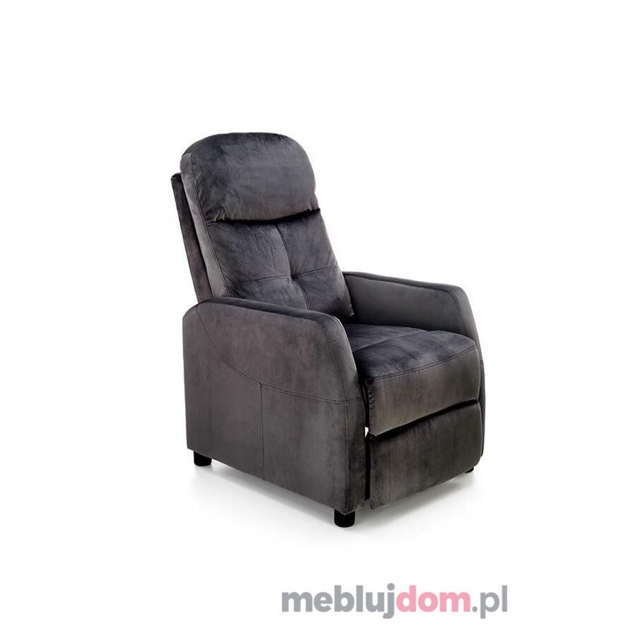 Fotel relaksacyjny FELIPE 2 Velvet Halmar Czarny