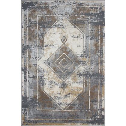Beżowo-Szaro-Brązowy Dywan HOME A856A CREAM / L.BROWN