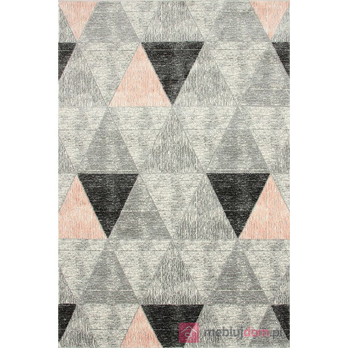 Dywan HOME W8493 CREAM/PINK Różowo-Szaro-Czarny