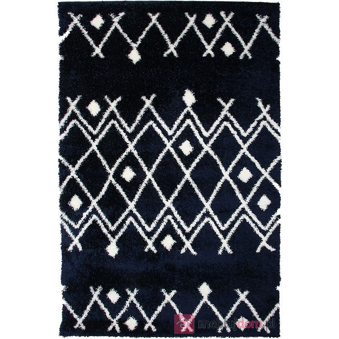 Dywan BOHO 590 NAVY Granatowo-Kremowo