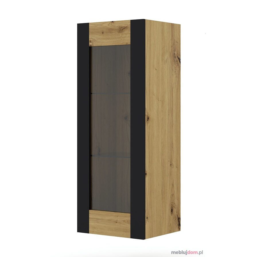 Witryna MONDI 125 Dąb Artisan + Czarny