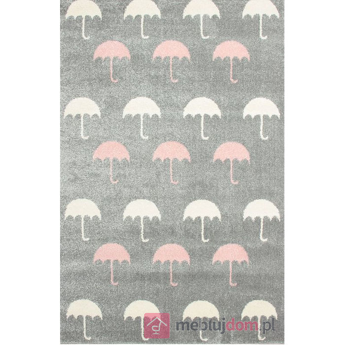 Dywan KIDDY 5075G GREY do pokoju dziecięcego w parasolki