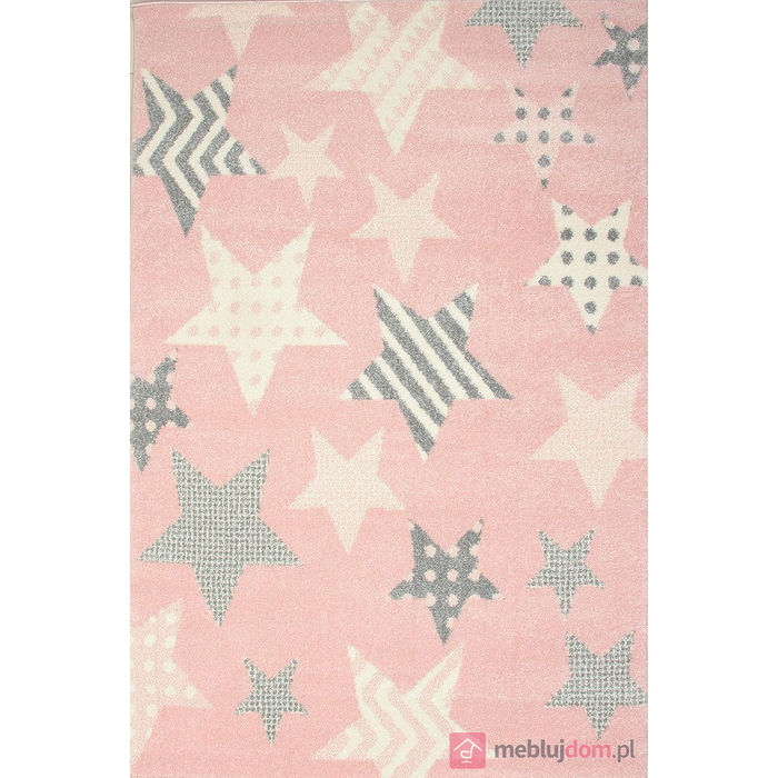 Dywan KIDDY E330A-SFS32 PINK różowy w gwiazdki dla dziewczynki