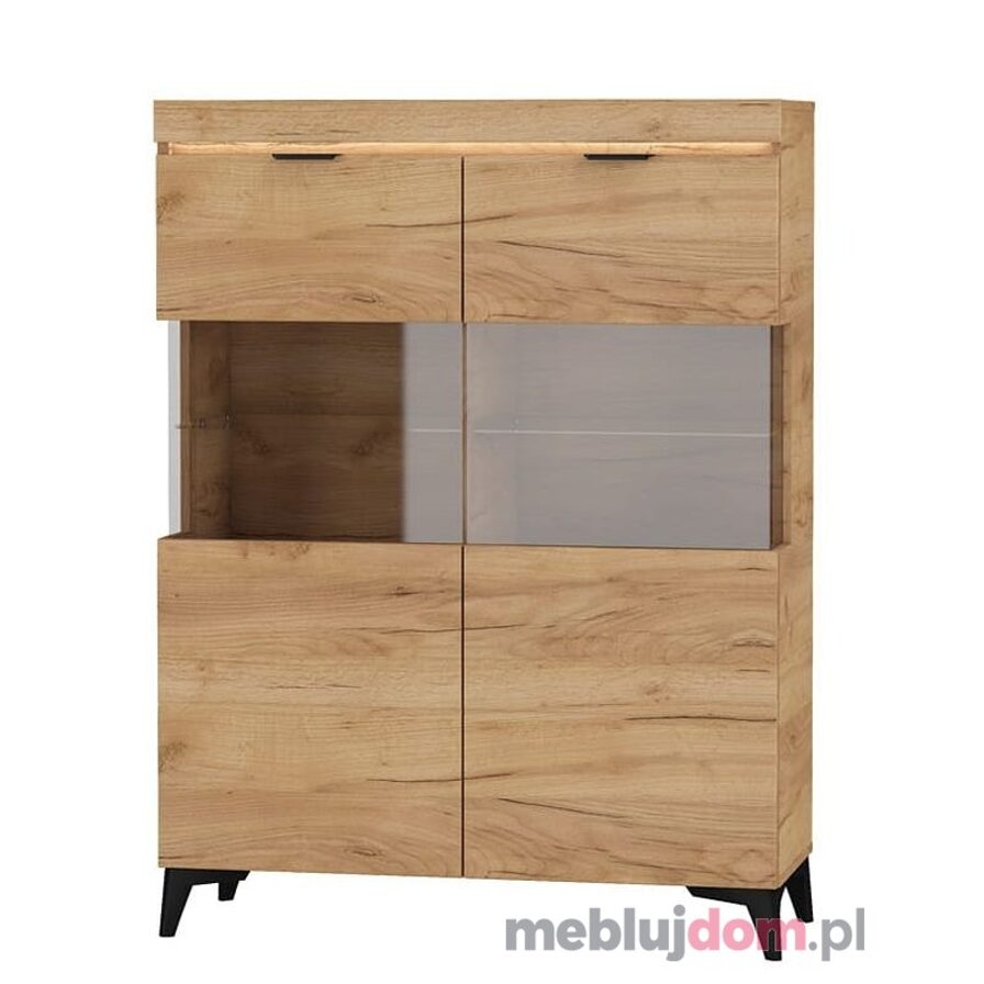 Witryna BRAGI BGW-2 Dąb Craft Złoty 