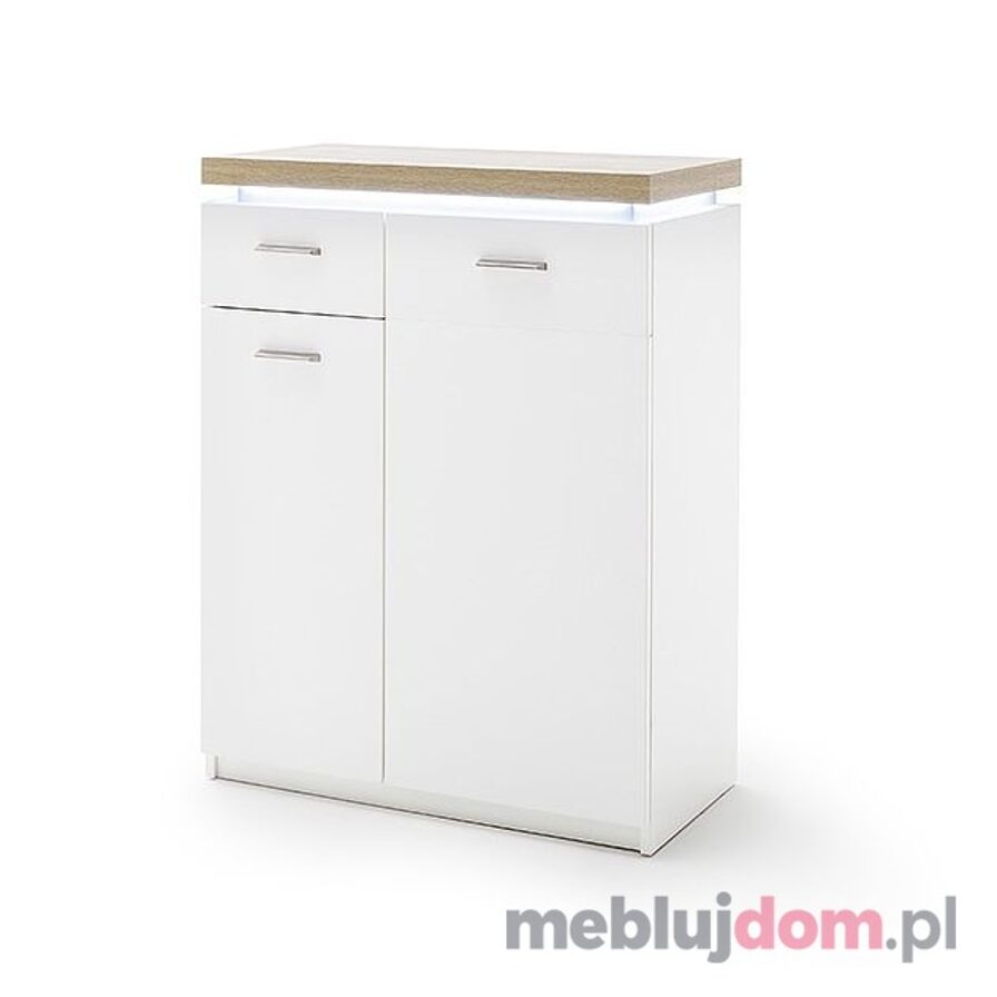 Komoda CALI Biały Mat + Dąb Wotan
