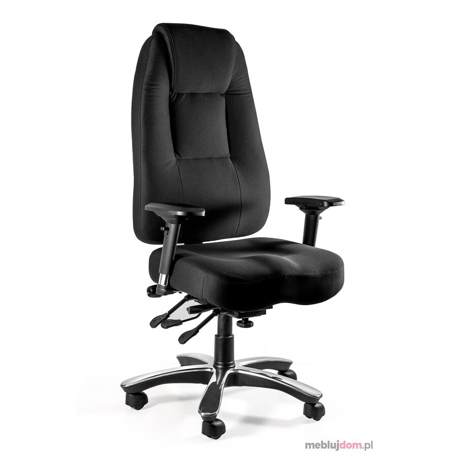 Fotel ergonomiczny COMMANDER Unique czarna tkanina przód