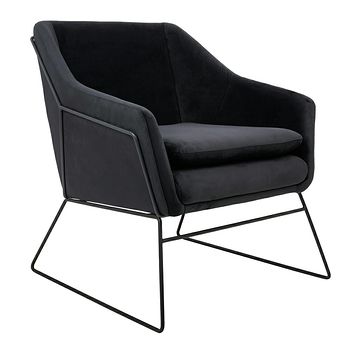 Fotel EMMA VELVET Czarny