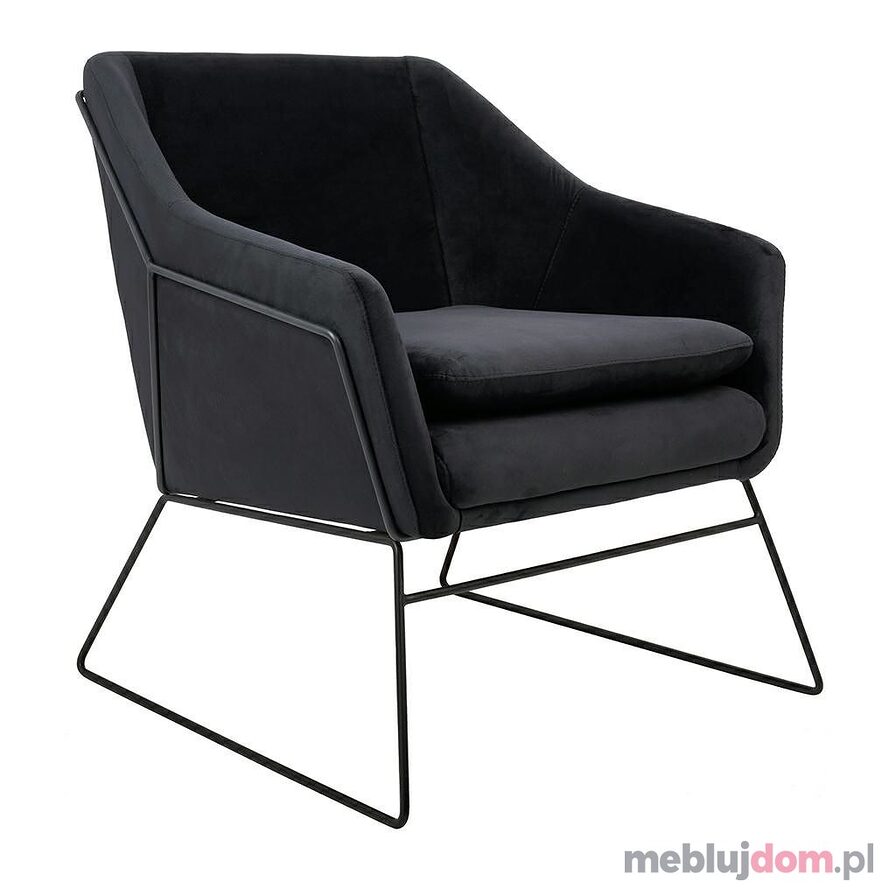 Fotel EMMA VELVET Czarny