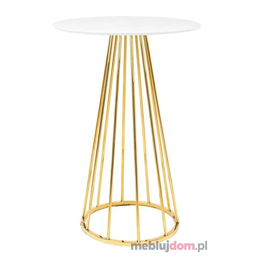 Stolik GLAM 60 Biały + Złoty