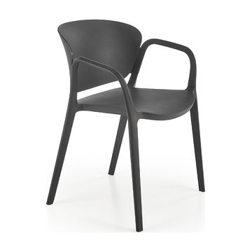 Krzesło K-491 Halmar czarne z polipropylenu
