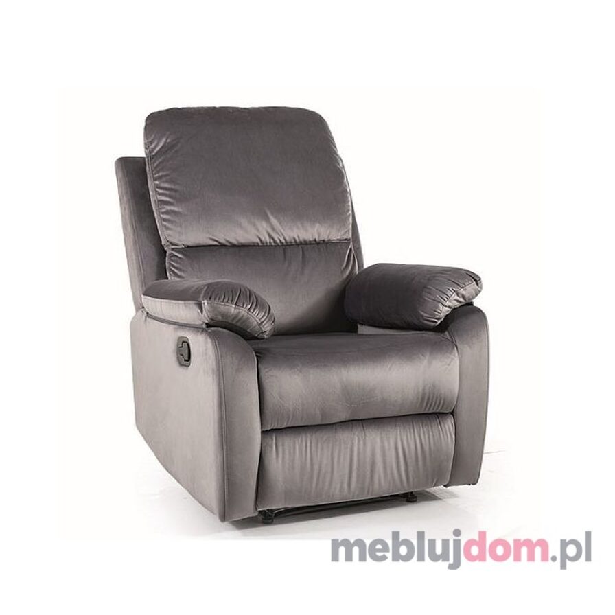 Fotel rozkładany SPENCER VELVET Signal szary - bluvel 14