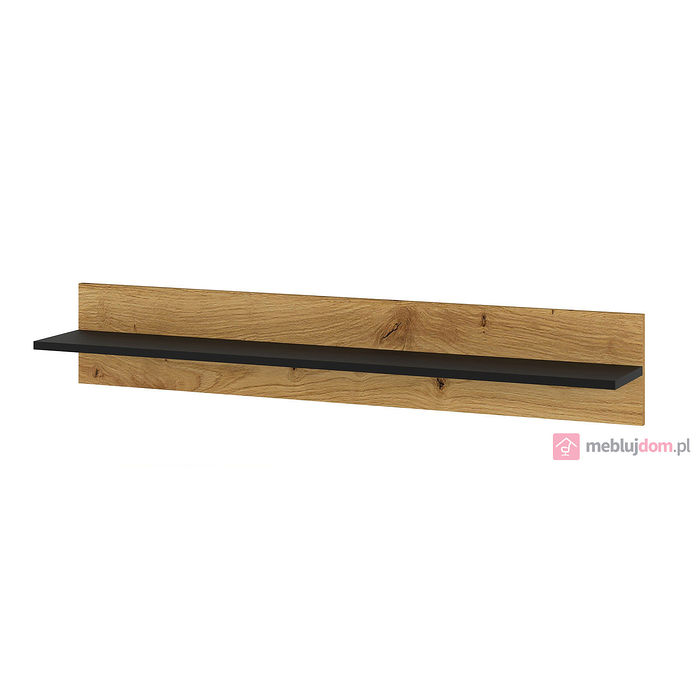 Półka wisząca ANETTE 115 w kolorze dąb artisan + czarny