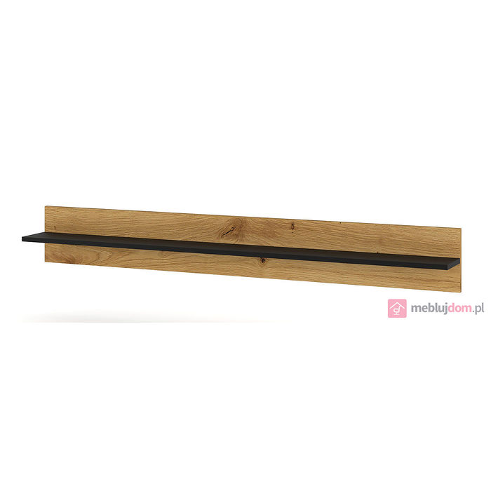 Półka ścienna wisząca ANETTE 151 dąb artisan + czarny