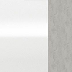 Biały Połysk + MDF Biały Połysk + Beton Srebrny